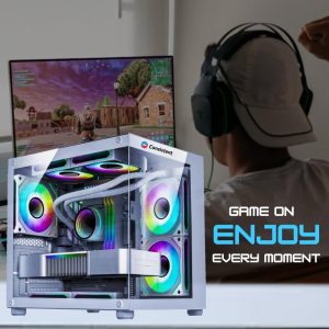 CIG2005 Consistent Gaming PC Case, White Sniper Computer Case/Gaming Cabinet,