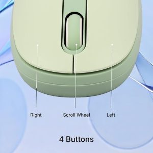 ZEBRONICS Groot Wireless Mouse, Dual Mode (2.4GHz + BT), Upto 1600 DPI, Silent Operation, 3 Buttons, Comfortable & Ergonomic, for Mac | Laptop | Computer, with 2 Years Warranty (Green)