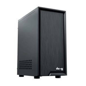 daWg V' Series 210 Mid-Tower Gaming Cabinet/Case, Pre-Installed 1 * 120mm Rear Fan, Support ATX, mATX, Mini ITX, Upto 4 Storage Drives, Cable Management, USB 3.0 (Black)