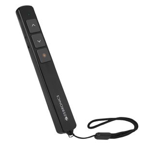 ZEBRONICS PP100, 2.4GHz Wireless LASER Pointer, Power Point Slide Changer, Page Flip Buttons, RED LASER, 10m Wireless Range + 100m LASER Range, Multi - OS | Software Compatible