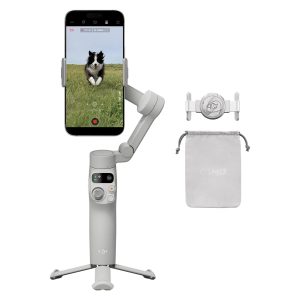 DJI Osmo Mobile 7 Gimbal Stabilizer for iPhone, Android, Built-in Tripod, Ultra-Light, 3-Axis Phone Gimbal,Activetrack 7.0,One-Tap Edit,Phone Charging Vlogging Stabilizer YouTube Video, Gray