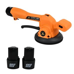 HYCO LABEL FLYMAX Tile Vibrator, 12V Cordless Leveling Machine, 3-Speed Adjustable with Suction Cup, 2 X12V Batteries Made in Taiwan