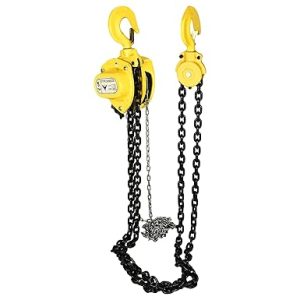 HYCO LABEL FLYAMX VD HEAVY DUTY Type Hand Chain Pulley Block, Heavy Duty Manual Hoist, 3 Meter Lift, Yellow Steel Construction for Transport, Warehouse, Workshop, Garages (5 TON)