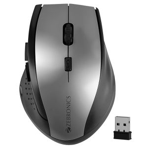ZEBRONICS Speedy, 2.4GHz, Wireless Mouse, 6 Buttons, 800/1200/1600 DPI, High Precision, Comfortable & Ergonomic Design, Power Saving Mode, Works on Most Surfaces ZEBRONICS Speedy, 2.4GHz, Wireless Mouse, 6 Buttons, 800/1200/1600 DPI, High Precision, Comfortable & Ergonomic Design, Power Saving Mode, Works on Most Surfaces