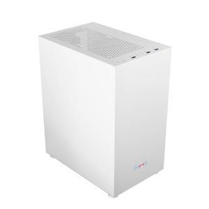 daWg V' Series 110 Mini-Tower Gaming Cabinet/Case, Pre-Installed 1 * 120mm Rear Fan, Support mATX, Mini ITX, Upto 2 Storage Drives, Cable Management, USB 3.0 (White)