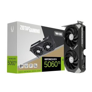 ZOTAC Gaming Geforce RTX 5060 Ti Twin Edge Graphics Card - Black | 8 GB | DLSS 4 | GDDR7 | 128 Bit | Icestorm 2.0 Advanced Cooling | Dual Fan | SFF Ready | ZT-B50610E-10M