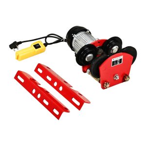 HYCO LABEL FLYMAX Electric Trolley Hoist, 1 Ton Load Capacity, Industrial Lifting, Heavy-Duty Motor, Yellow and Black