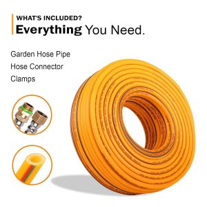 HYCO LABEL FLYMAX PVC High Pressure Hose Pipe 100M, KOREAN MADE, UV and Weather Resistant, Puncture Proof, Leak-Proof, Flexible Garden Hose for Agriculture, Car Wash, Outdoor Cleaning (8.5MM 5 LAYER)