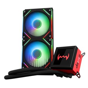 daWg L240AIO, 240Mm AIO Cooler, 3.4" IPS Detachable Type C Screen, Support Sockets - LGA 2066/ 115X/ 1200/1700/ 1851 & AM4/AM5, 2500 RPM Pump, ARGB Sync, PWM Fans, Braided Tubing (Black),Desktop