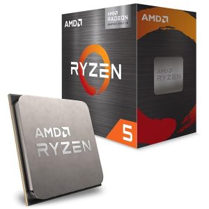 AMD Ryzen 5 5500GT Desktop Processor with Integrated Radeon Graphics 7, 6 cores 12 Threads 16MB Cache Base Clock 3.6 GHz Up to 4.4 GHz AM4 Socket System Memory DDR4 Up to 3200 MT/s - 100-100001489BOX