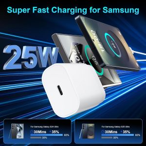 Original Samsung 25W Type-C PD Superfast Charging Adapter with 1M Cable