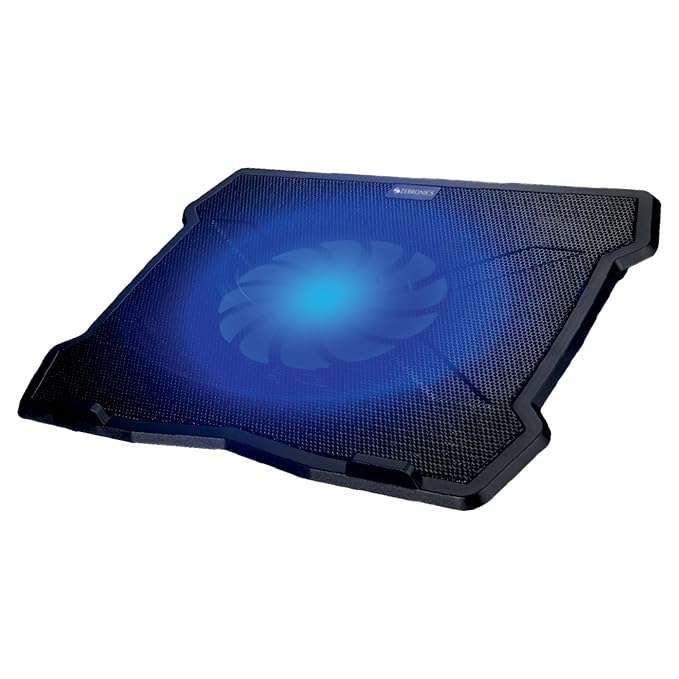 Zebronics NC2100 Laptop Cooling Stand with 125mm Fan, Silent Operation, LED Light, Supports up to 15.6 inch Laptops and Retractable Stand