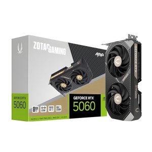 ZOTAC Gaming GeForce RTX 5060 AMP Graphics Card - Black | 8 GB | DLSS 4 | GDDR7 | 128 bit | PCIE 5.0 | SFF Ready | 3840 CUDA Cores | IceStorm 2.0 Cooling | ZT-B50600F-10M