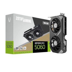 ZOTAC Gaming GeForce RTX 5060 Twin Edge 8GB Graphics Card - Black | 8 GB | DLSS4 | GDDR7 | 128 bit | PCIE 5.0 | SFF Ready | 3840 CUDA Cores | ZT-B50600E-10M
