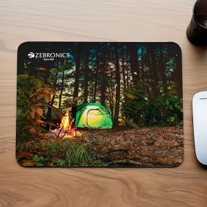 Zebronics MSP01 Mouse Pad, Smooth Cloth Surface, Roll and Go, Works with All Mouse Sensors, High Grip Rubber Base, Surface of 300 x 210 mm