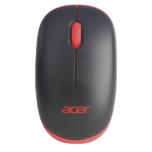 acer Flow Wireless Mouse | 1600 DPI Optical Sensor | 2.4GHz Wireless with USB Nano Receiver | Ergonomic Lightweight Design | Smooth Tracking for Laptop, PC & Mac – Black/Red