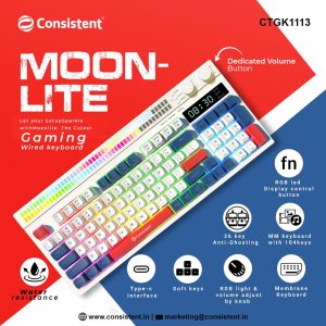 Consistent Moon lite CTGK1113 Gaming Wired Keyboard