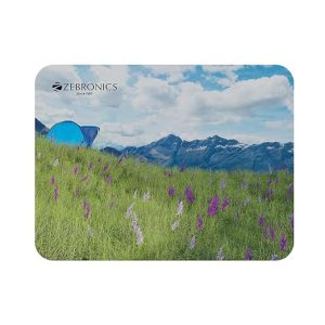 Zebronics MSP02 Mouse Pad, Smooth Cloth Surface, Roll and Go, Works with All Mouse Sensors, High Grip Rubber Base, Surface of 300 x 210 mm