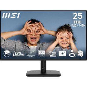 MSI PRO MP251L E2 24.5-Inch FHD Office Monitor - 1920 x 1080 IPS Panel, 4-Sided Frameless, 120 Hz Refresh Rate, Eye-Friendly Screen, Tilt-Adjustable - HDMI 1.4b, D-sub