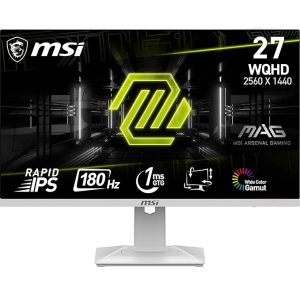 MSI MAG 27CQ6F 27 Inch 2K WQHD Curved Gaming Monitor - 1500R 2560 x 1440 Rapid VA Panel, 180 Hz / 0.5ms (GtG, Min.), Adaptive-Sync - DP 1.4a, HDMI 2.0b CEC