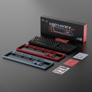 daWg Highkey 685, Anti-Ghosting Wired Mechanical 100% Keyboard, RGB, daWg Glacier Tactile Switches, 3 Swappable Panels, Double-Shot PBT Key, 1000Hz Polling Rate, Advance Software, 1.8m Braided Cable