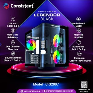 CONSISTENT Gaming PC CASE LEGENDOR 2007 Black