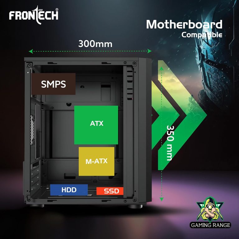 Frontech Computer Case Frontech Warrior Gaming Computer Cabinet | Mid-Tower PC Case | Acrylic ...
