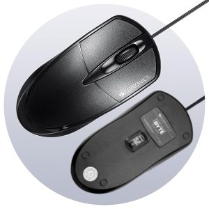 ZEBRONICS Byte Wired Optical Mouse with 3 Buttons, High Precision, 1000 DPI, Works on Most Surfaces, Plug & Play, USB Interface, 1.3m Cable Length