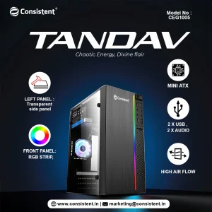 Consistent TANDAV Mini ATX Cabinet – CEG1005