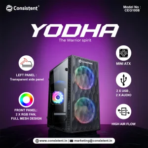 Consistent YODHA Mini ATX Cabinet – CEG1008