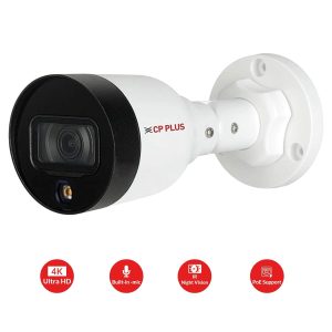 CP Plus 4MP Full HD IP Outdoor Bullet Camera | STQC Model | CP-UNC-TA41L3C-D-LQ | Color Night Vision | IR Night Vision | Built-in Mic | 3.6mm Fixed Lens | PoE | Compatible with NVR only