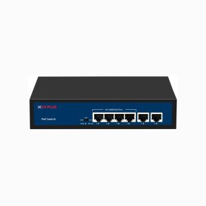 CP Plus 6 Ports Fast Ethernet with 4 PoE Ports (1000 Mbps) & 2 Uplink Ports (100 Mbps) POE Switch | Max. 30W Output of Single PoE Port | LED Light Indicators | Plug & Play - CP-DNW-HPU4H2-48-V2.