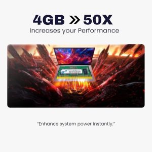 EVM 4GB DDR4 Laptop RAM 2666MHz SO-DIMM – 1.2V Low Voltage, 260-PIN Pin, Intel & AMD Compatible, High-Speed Laptop Memory