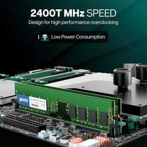 Geonix Desktop RAM, 4 GB DDR4, Frequency-2400T Mhz, (8x1) IC, 288 Pin