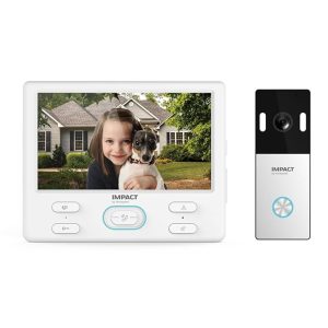 Impact by Honeywell Analog Video Door Phone/Bell with Memory I 7" TFT LCD Screen & Physical Button I 2mp/1080p IR Night Vision Color LED's I 2-Way Audio Talk I BuiltIn Mic & Loudspeaker(I-HVDP-SM01)