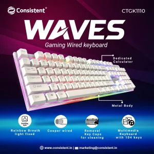 Consistent Waves CTGK1110 Gaming Wired & Mac Support Keyboard