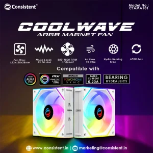Consistent Cool wave ARGB Magnet Fan 120mm (CTAMA101)