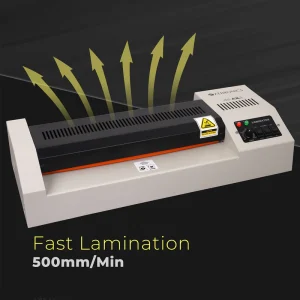 Zebronics A3L2 Thermal Laminator with Anti-Jam System, Hot/Cold Control Switch with LED Indicators, Compatible Size Upto A3l2 for Business and Home use