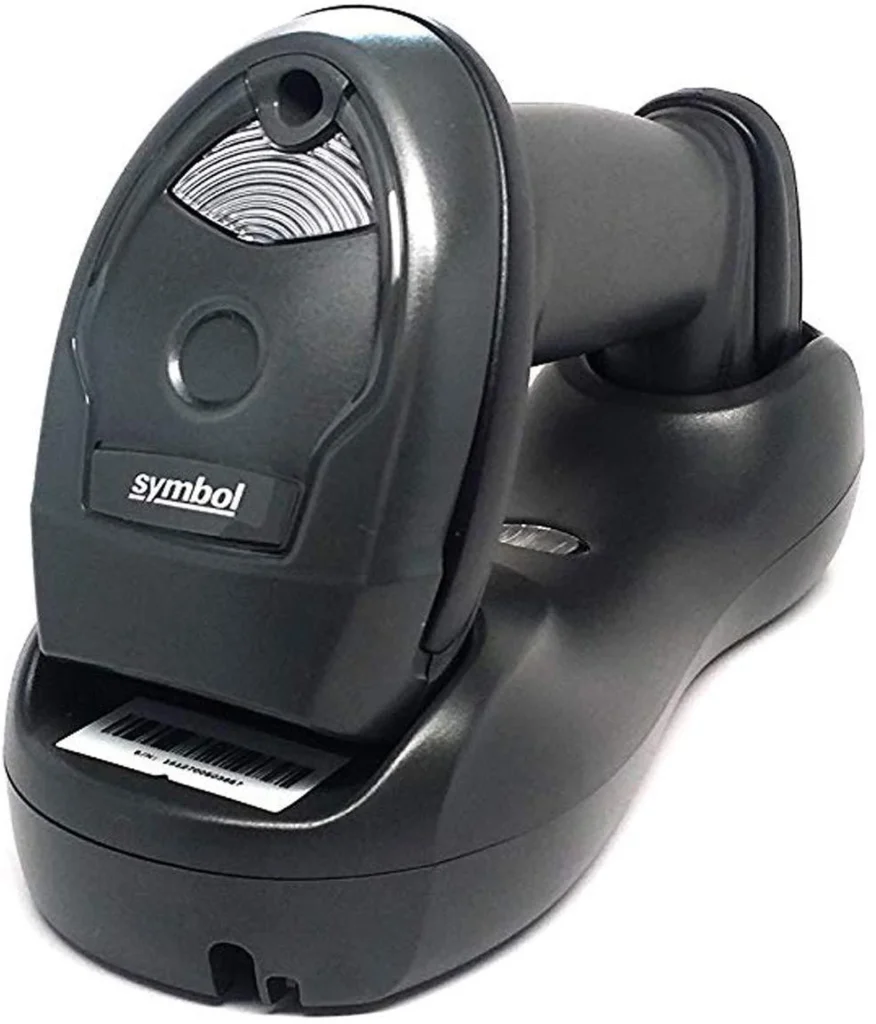 R&S Printech Zebra LI4278 Cordless Handheld 1D Cordless Barcode Scanner Bluetooth Black Imager with Cradle and USB Cord Screen Code Reader (LI4278-TRBU0100ZY)