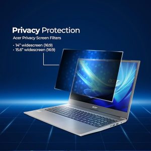 acer 14 inch Privacy Screen Filter I 60 Degree Viewing Angle, Anti Glare, Blue Light Filter I Antimicrobial Protection I Glossy or matte sides to Choose I 4 attachment methods I Designed by Targus