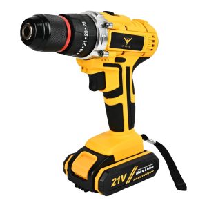 HYCO LABEL FLYMAX 21V Cordless Drill Set, 25+1 Torque Settings, 2 Speed Driver with 2x 2Ah Li-Ion Batteries, Charger and Accessories Made in Taiwan