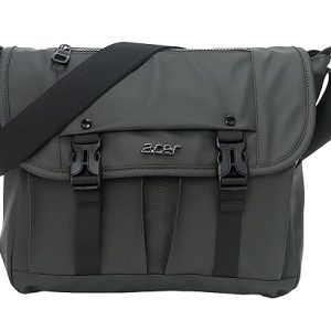 Acer Stylo Premium 14 Inch Laptop Sling Bag, Elegant Green Water-Resistant Polyester, Zippered Compartments & Front Pockets, Fits Up to 14-inch Laptops, Lightweight Daily Organizer for Work & Travel
