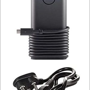 Dell Power Cable & Dell Original 65W USB Type-C Adapter for Laptop, Latitude 5289 5290 7389 7390 7400- Black