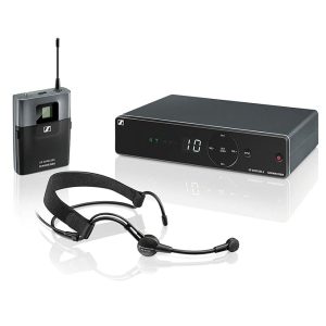 Sennheiser XSW 1‑ME3‑A Wireless Headset Microphone System | ME 3 Cardioid Headset | True Diversity Receiver | 10 Compatible Channels | Ideal for Fitness Instructors, Stage Performers & Presentations