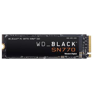 WD_Black Western Digital SN770 Nvme SSD,Upto 5000MB/S, Pcie (2280) Gen 4,Game Drive,Gaming Disque Pullout