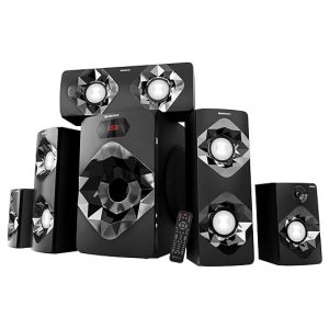 Zebronics Dragon 2 5.1 Home Theater Speaker with 8" Subwoofer, 190W RMS Powerful Bass, Bluetooth 5.0, Wall Mount, AC-3 Surround Sound, Dual Mic Input, Remote Control & LED Display