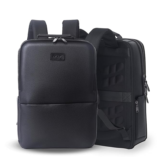 acer Professional Laptop Backpack 15.6" for Men, Women, Boys, Girls | Premium bags for Gift- Sleek PU Design, USB Charging, Secure Compartments - Black