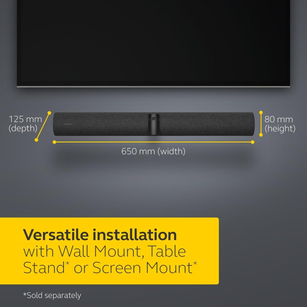 Jabra PanaCast 50 – Intelligent 180° Panoramic-4K Meeting Room Video Camera – Inclusive Video Conferencing Camera with Full Coverage, Easy to Set-Up Wide...