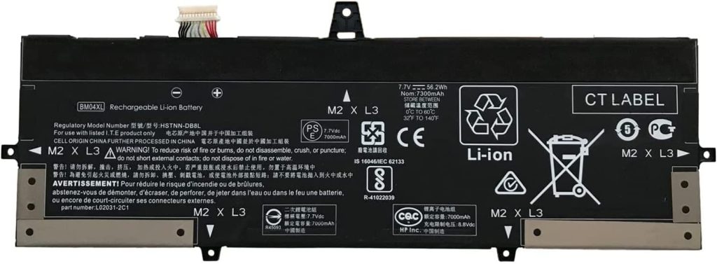 Wefly BM04XL Laptop Battery Compatible for HP x360 1030 G3/1030 G4 2-in-1 13.3 Touchscreen Series BMO4XL HSTNN-UB7L HSTNN-DB8L L02031-2C1 L02031-241 L02031-541 BM00 4056XL-PL L02478-855 L02475-855