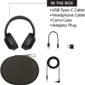 Sony WH-1000XM4 Wireless Premium Noise Canceling Overhead Headphones with Mic for Phone-Call and Alexa Voice Control, Black WH1000XM4